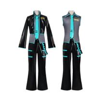 Fantasia De Cosplay Mikuu Miku 16ª Edição, Vestido Midi De Couro Sexy, Uniforme JK Para Festa De Fantasia De Cosplay Mikuu Miku 16ª Edição, Vestido Midi De Couro Sexy, Uniforme JK Para Festa De