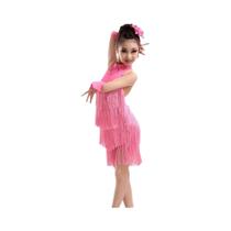 Fantasia De Dança Latina Para Meninas, Saia De Tango, Fantasia De Salsa, Vestido Com Franjas Para