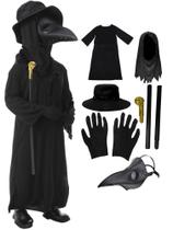 Fantasia de Doutor da Peste Infantil HAOSUN Conjunto de Halloween com 6 Peças Fantasia de Doutor da Peste Infantil HAOSUN Conjunto de Halloween com 6 Peças