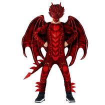 Fantasia de dragão Morph Red Dragon para crianças e meninos de Halloween Fantasia de dragão Morph Red Dragon para crianças e meninos de Halloween