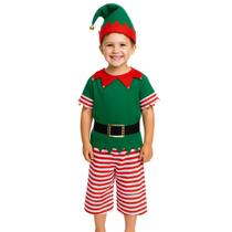 Fantasia de Duende Infantil Masculino Curta com Gorro Fantasia de Duende Infantil Masculino Curta com Gorro