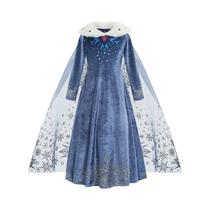 Fantasia De Elsa Rainha Da Neve Para Meninas, Vestido De Manga Longa Para Festa De Aniversário,