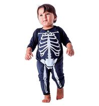 Fantasia de Esqueleto Bebê pra Halloween Infantil Fantasia de Esqueleto Bebê pra Halloween Infantil