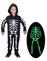 Fantasia de esqueleto Enlifety de 12 a 24 meses para bebês meninos e meninas com capuz que brilha no escuro, com zíper, macacão de Halloween, roupa engraçada de cosplay, roupas de 1 a 2 anos Fantasia de esqueleto Enlifety de 12 a 24 meses para bebês meninos e meninas com capuz que brilha no escuro, com zíper, macacão de Halloween, roupa engraçada de cosplay, roupas de 1 a 2 anos