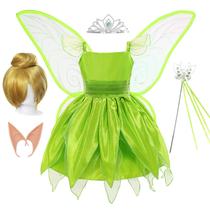 Fantasia de fada ROSADAGE Tinkerbell para meninas com acessórios