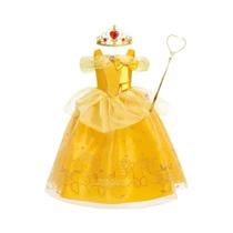 Fantasia De Festa Para Meninas Vestidos De Princesa a Bela E a Fera Roupas De Natal Aniversário Com Fantasia De Festa Para Meninas Vestidos De Princesa a Bela E a Fera Roupas De Natal Aniversário Com