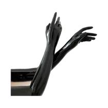 Fantasia De Festa Zentai Sexy De Látex Malaio Preto Longo Com Luvas De Cinco Dedos Para Homens E Fantasia De Festa Zentai Sexy De Látex Malaio Preto Longo Com Luvas De Cinco Dedos Para Homens E
