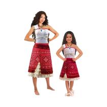 Fantasia De Filme Vaiana Para Crianças E Mulheres Adultas Com Conjunto De Vestido E Colar, Roupa Fantasia De Filme Vaiana Para Crianças E Mulheres Adultas Com Conjunto De Vestido E Colar, Roupa