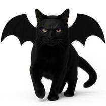 Fantasia de gato Aisikoo Batman Bat Wings com máscara para o Halloween