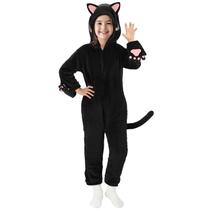 Fantasia de gato Joycover para meninas e crianças, gato preto de 5 a 6 anos