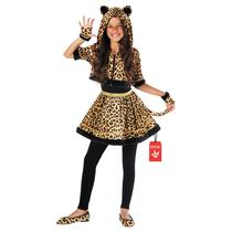 Fantasia de gato leopardo para meninas, conjunto de vestidos com estampa Morph Leopard