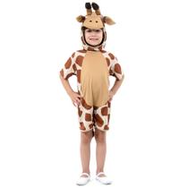 Fantasia de Girafa Infantil Curta Roupa de Girafa com Capuz Sulamericana 915629