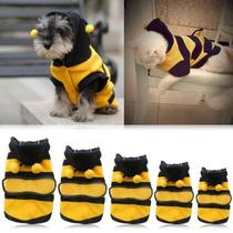 Fantasia de Halloween Abelha para Cães e Gatos - Casaco com Capuz de Fleece Fantasia de Halloween Abelha para Cães e Gatos - Casaco com Capuz de Fleece
