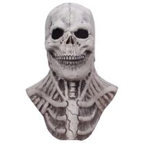 Fantasia de Halloween, adereço, máscara de esqueleto, capa facial completa de látex