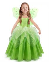 Fantasia de Halloween Axaxa Tinker Bell Fairy com asas para meninas Fantasia de Halloween Axaxa Tinker Bell Fairy com asas para meninas
