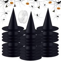 Fantasia de Halloween, chapéu de bruxa Legigo preto com corda pendurada