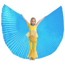Fantasia de Halloween Dance Wings MUNAFIE Isis para crianças azul claro