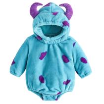 Fantasia de Halloween de uma peça para bebês woshilaocai Blue Monster 6-9M