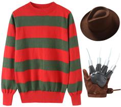 Fantasia de Halloween eforpretty Freddy Krueger para crianças de 13 a 14 anos Fantasia de Halloween eforpretty Freddy Krueger para crianças de 13 a 14 anos