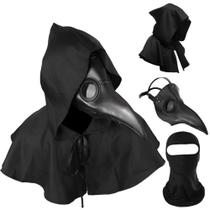 Fantasia de Halloween HAOSUN Plague Doctor Máscara e Capa Masculina Fantasia de Halloween HAOSUN Plague Doctor Máscara e Capa Masculina