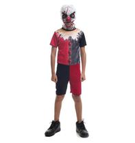 Fantasia De Halloween Infantil Masculina Palhaço IT A Coisa Com Máscara