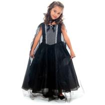 Fantasia de Halloween Infantil Menina Vampirinha Luxo c/Capa