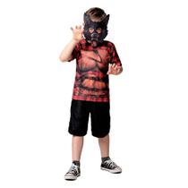 Fantasia de Halloween Infantil Menino Lobisomem C/ Máscara