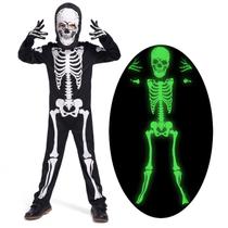 Fantasia de Halloween Leadtex Kids GID Skeleton 5-7 anos