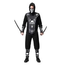 Fantasia de Halloween Ninja Sombrio Infantil Com Balaclava e Bracelete Fantasia de Halloween Ninja Sombrio Infantil Com Balaclava e Bracelete