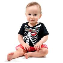 Fantasia de Halloween P/Bebê Menina Esqueleto Dia das Bruxas Fantasia de Halloween P/Bebê Menina Esqueleto Dia das Bruxas