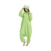 Fantasia De Halloween Para Adultos Em Polar Fleece Sullivan Mike Wazowski, Kigurumi Onesie Para Fantasia De Halloween Para Adultos Em Polar Fleece Sullivan Mike Wazowski, Kigurumi Onesie Para