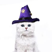 Fantasia de Halloween para animais de estimação NAMSAN Cat Witch Chapéu para cães e gatos Fantasia de Halloween para animais de estimação NAMSAN Cat Witch Chapéu para cães e gatos