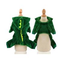 Fantasia De Halloween Para Cães Pequenos, Cosplay Engraçado De Dinossauro, Casaco De Fleece Quente