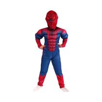 Fantasia De Halloween Para Crianças, Traje Muscular Do Homem-Aranha Vermelho, Cosplay De Filme,