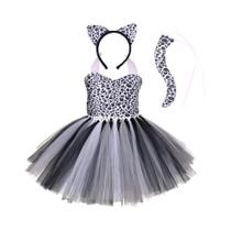 Fantasia De Halloween Para Meninas Com Tema De Animais Da Floresta, Vestido Tutu Com Estampa De