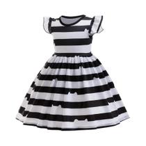 Fantasia De Halloween Para Meninas Gato Preto E Branco Com Tiara Vestido De Festa De Casa De Bonecas
