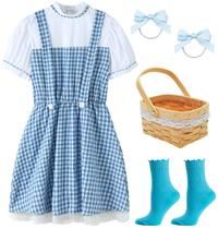 Fantasia de Halloween UIMLK Blue Gingham Dress Wizard of oz Dorothy Fantasia de Halloween UIMLK Blue Gingham Dress Wizard of oz Dorothy