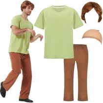 Fantasia de Halloween UIMLK Shaggy Scooby Doo para homens 2024 XL Fantasia de Halloween UIMLK Shaggy Scooby Doo para homens 2024 XL