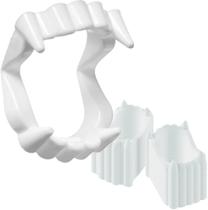 Fantasia de Halloween White Fangs Teeth, pacote com 300 unidades da Dreidel Fantasia de Halloween White Fangs Teeth, pacote com 300 unidades da Dreidel