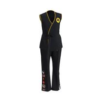 Fantasia De Karate Para Crianças Em Preto E Branco KOF Cobra Kai, Uniforme Kimono Com Faixa Para a Fantasia De Karate Para Crianças Em Preto E Branco KOF Cobra Kai, Uniforme Kimono Com Faixa Para a