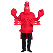 Fantasia de Lagosta Masculina de Halloween EraSpooky Vermelha Tamanho Único Fantasia de Lagosta Masculina de Halloween EraSpooky Vermelha Tamanho Único
