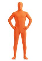Fantasia de macacão ATHX Spandex Halloween Cosplay para adultos laranja
