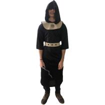 Fantasia de Mago Preto Infantil com Acessórios Cinza