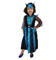 Fantasia de Malevóla Rainha Má de Luxo Halloween Infantil Feminina Fantasia de Malevóla Rainha Má de Luxo Halloween Infantil Feminina