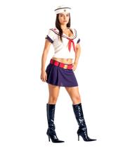 Fantasia de Marinheira Adulta Com Chapéu Fantasia de Marinheira Adulta Com Chapéu