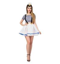 Fantasia de Marinheira Feminina de Carnaval com Quepe