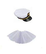 Fantasia de Marinheira Quepe e Saia Branca - 2 Peças Fantasia de Marinheira Quepe e Saia Branca - 2 Peças