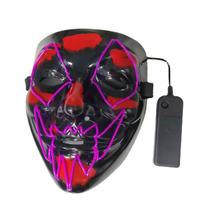 Fantasia de máscara facial luminosa de Halloween com LED Fantasia de máscara facial luminosa de Halloween com LED