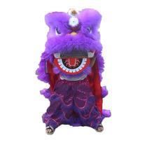Fantasia de mascote PLBSe Lion Dance de 14 polegadas para 5 a 12 anos, roxa