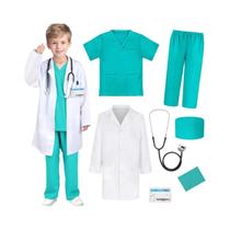 Fantasia De Médico Infantil Para Brincar, Fantasia De Carnaval, Acessórios De Kit Médico Para